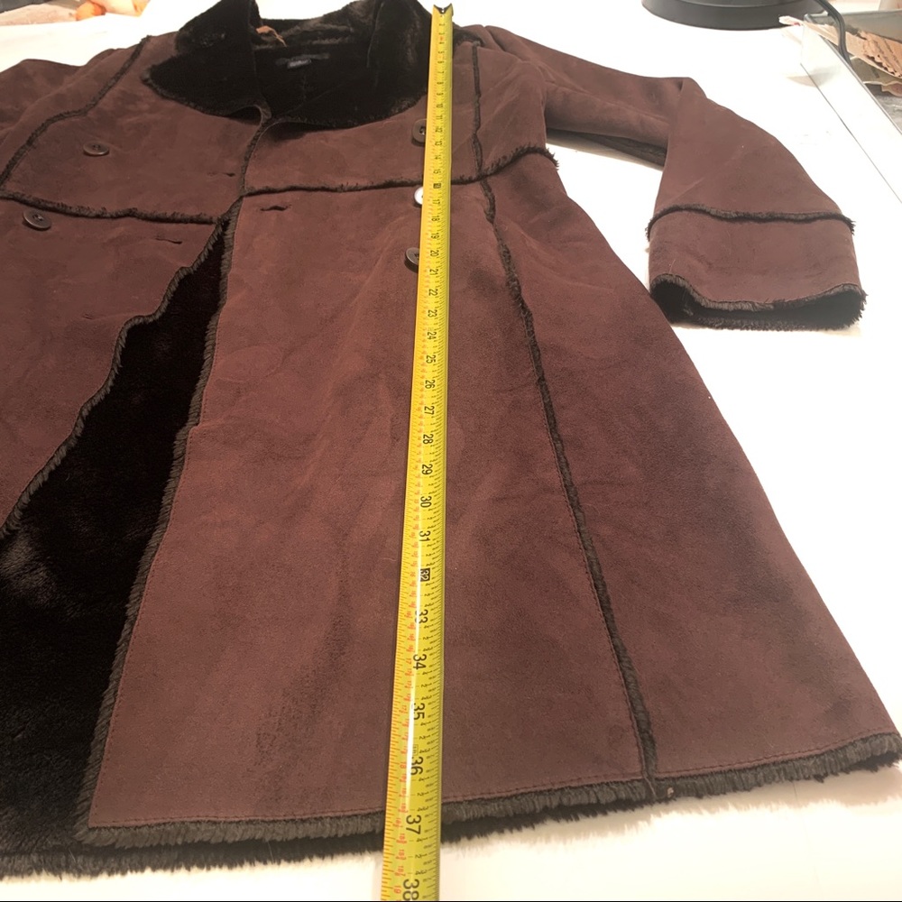 The limited brown fur and suede coat - Picture 4 of 7